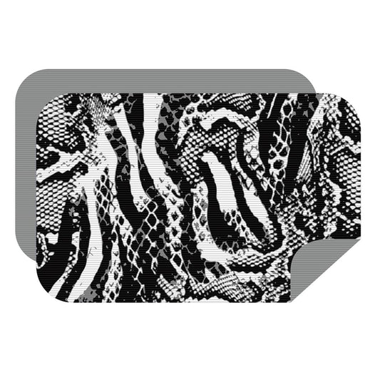 Microfibre XL Double Sided Printed Towel - Black & White Snake - Ribbed