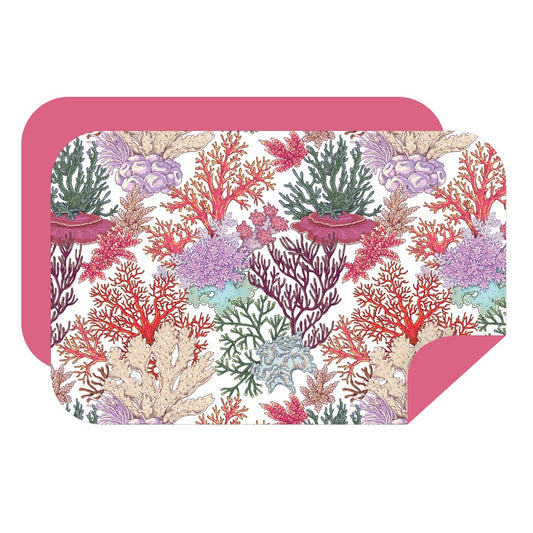 Microfibre XL Double Sided Printed Towel - Pink Corals