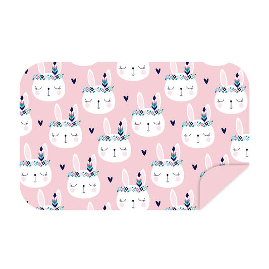 Microfibre Double Sided Printed Towel (Large) -  sleeping bunny