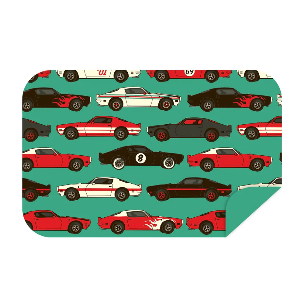 Microfibre Double Sided Printed Towel (Large) - racing little cars