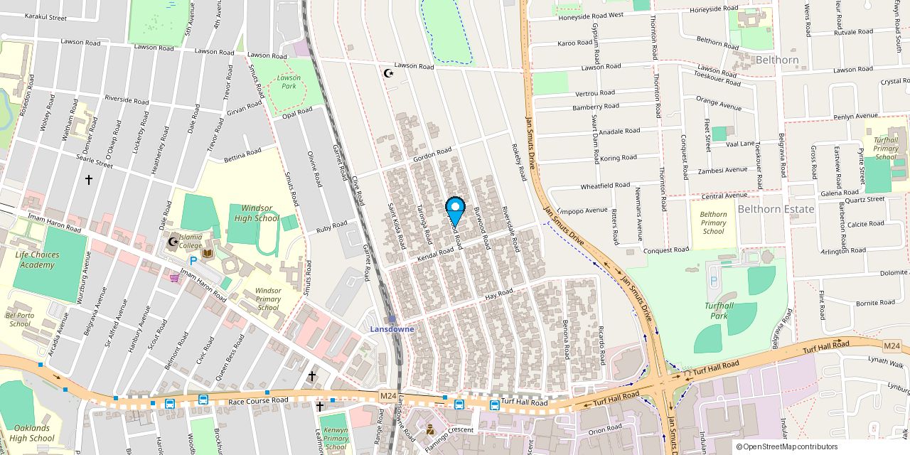 Map showing 98 Haywood Rd, Cape Town
